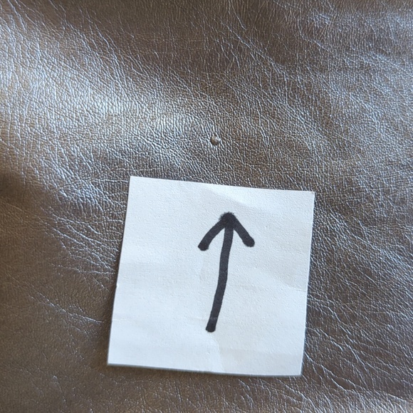 Forever 21 Faux Leather Gathered Waistband Mini Skirt MEDIUM Gray Silver Sheen - Picture 12 of 12